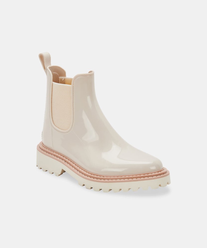 Dolce Vita Stormy Rainboots Ivory Patent Stella