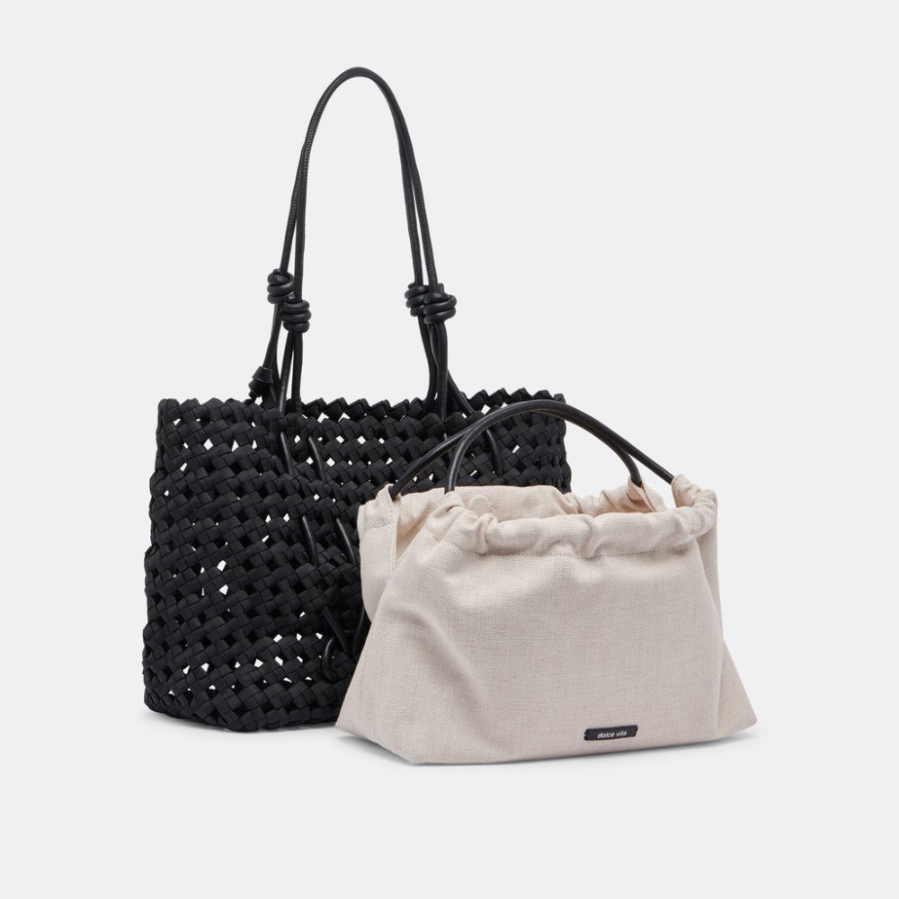 Dolce Vita Logan Tote Black Woven
