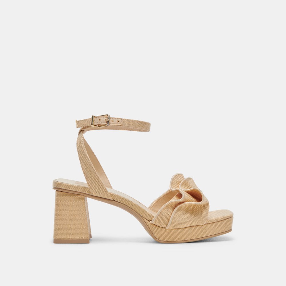 Dolce Vita Cheer Heels Lt Natural Raffia