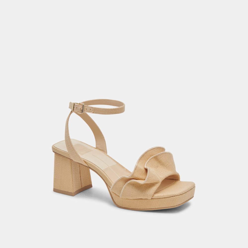 Dolce Vita Cheer Heels Lt Natural Raffia