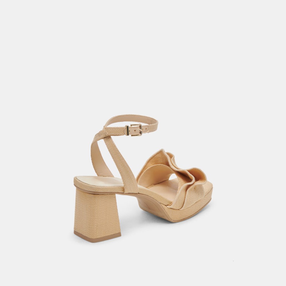 Dolce Vita Cheer Heels Lt Natural Raffia