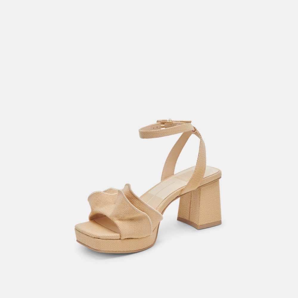 Dolce Vita Cheer Heels Lt Natural Raffia