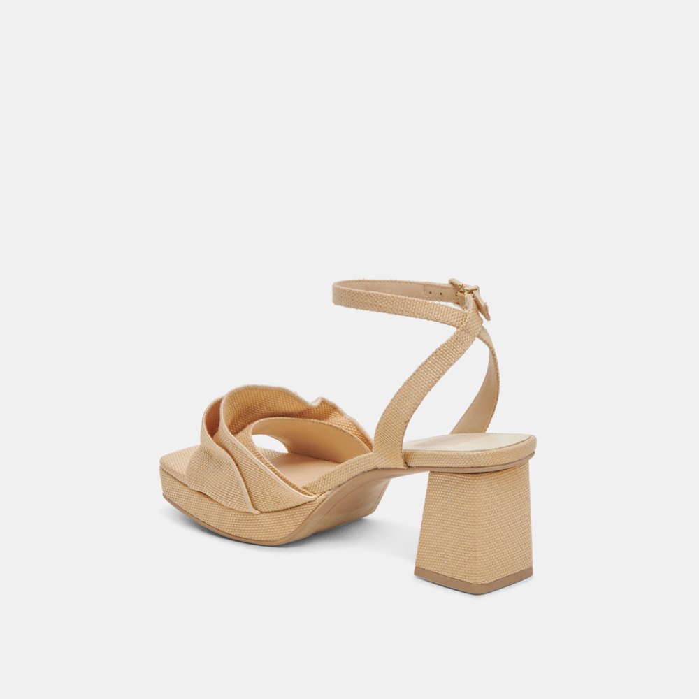 Dolce Vita Cheer Heels Lt Natural Raffia