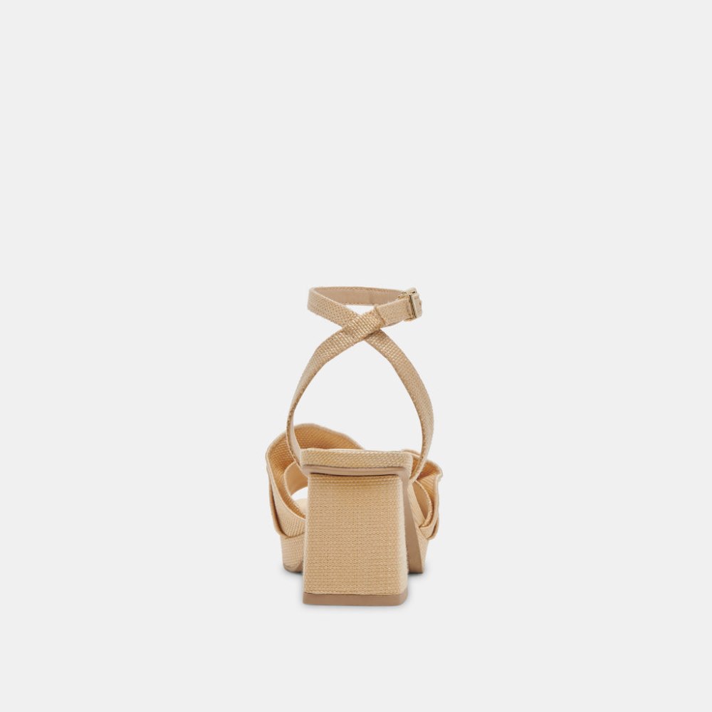 Dolce Vita Cheer Heels Lt Natural Raffia