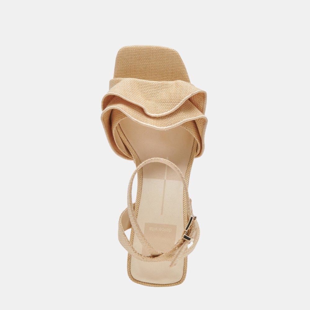Dolce Vita Cheer Heels Lt Natural Raffia