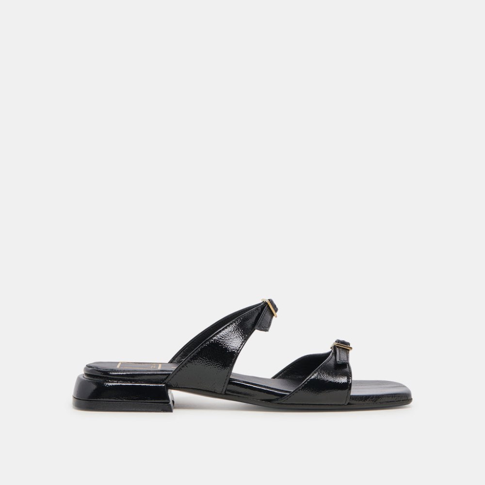 Dolce Vita Lavern Sandals Midnight Crinkle Patent