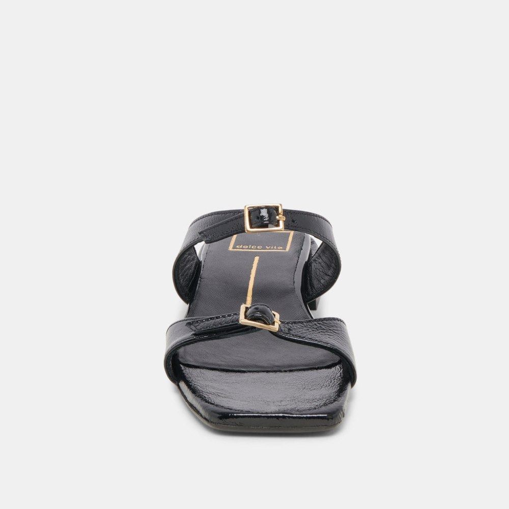 Dolce Vita Lavern Sandals Midnight Crinkle Patent