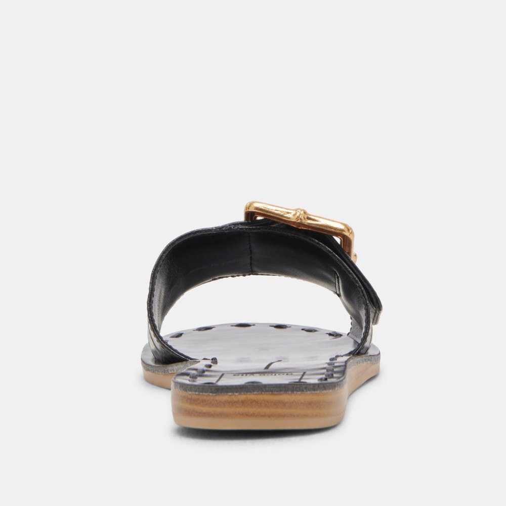 Dolce Vita Dasa Sandals Noir Embossed Leather