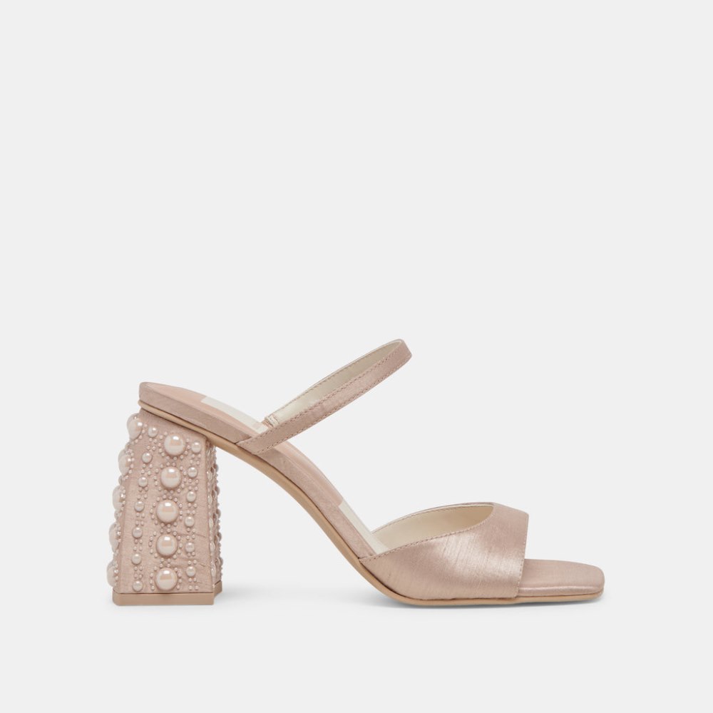 Dolce Vita Jemmy Pearl Heels Champagne Silk