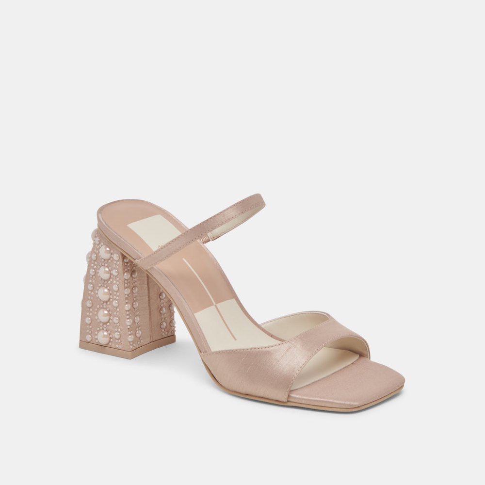 Dolce Vita Jemmy Pearl Heels Champagne Silk
