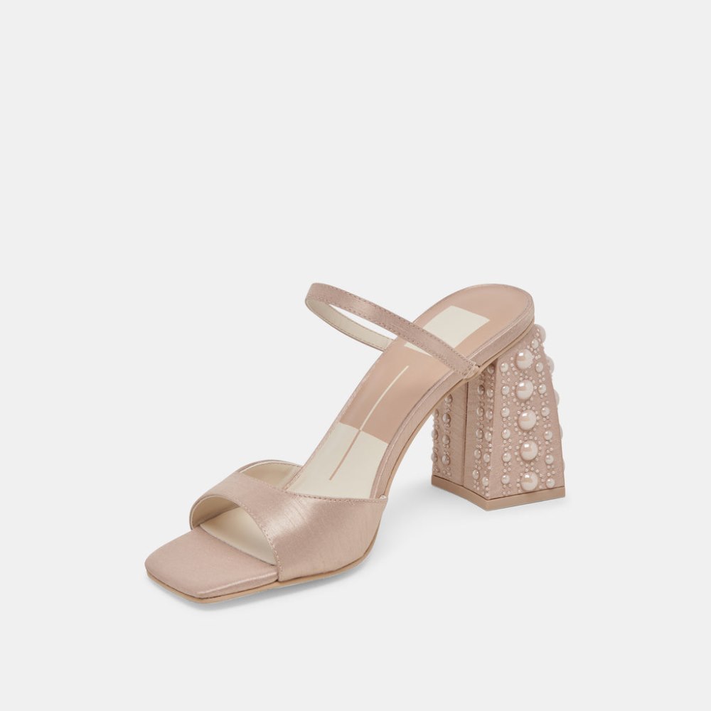 Dolce Vita Jemmy Pearl Heels Champagne Silk