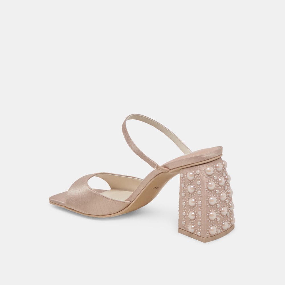Dolce Vita Jemmy Pearl Heels Champagne Silk