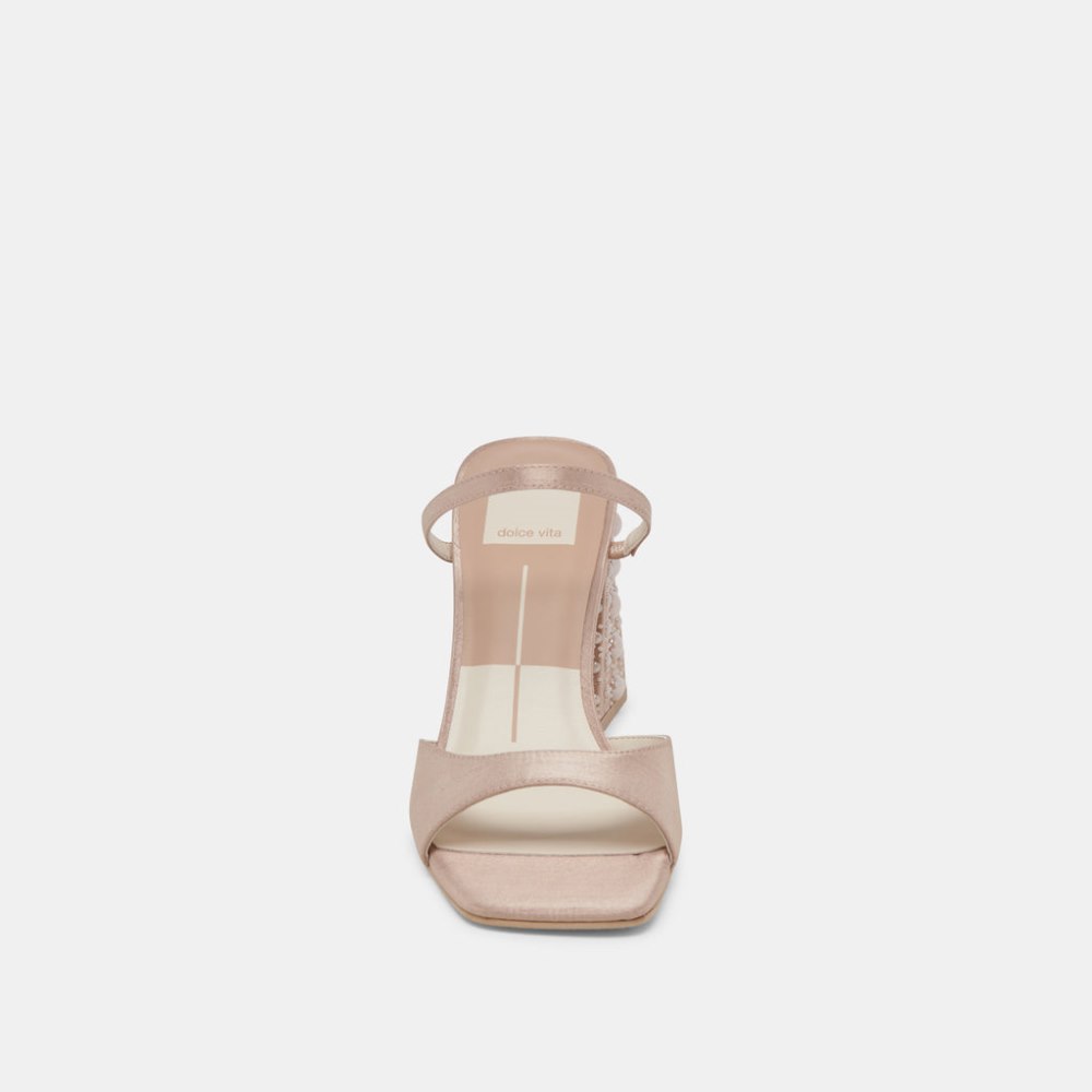 Dolce Vita Jemmy Pearl Heels Champagne Silk