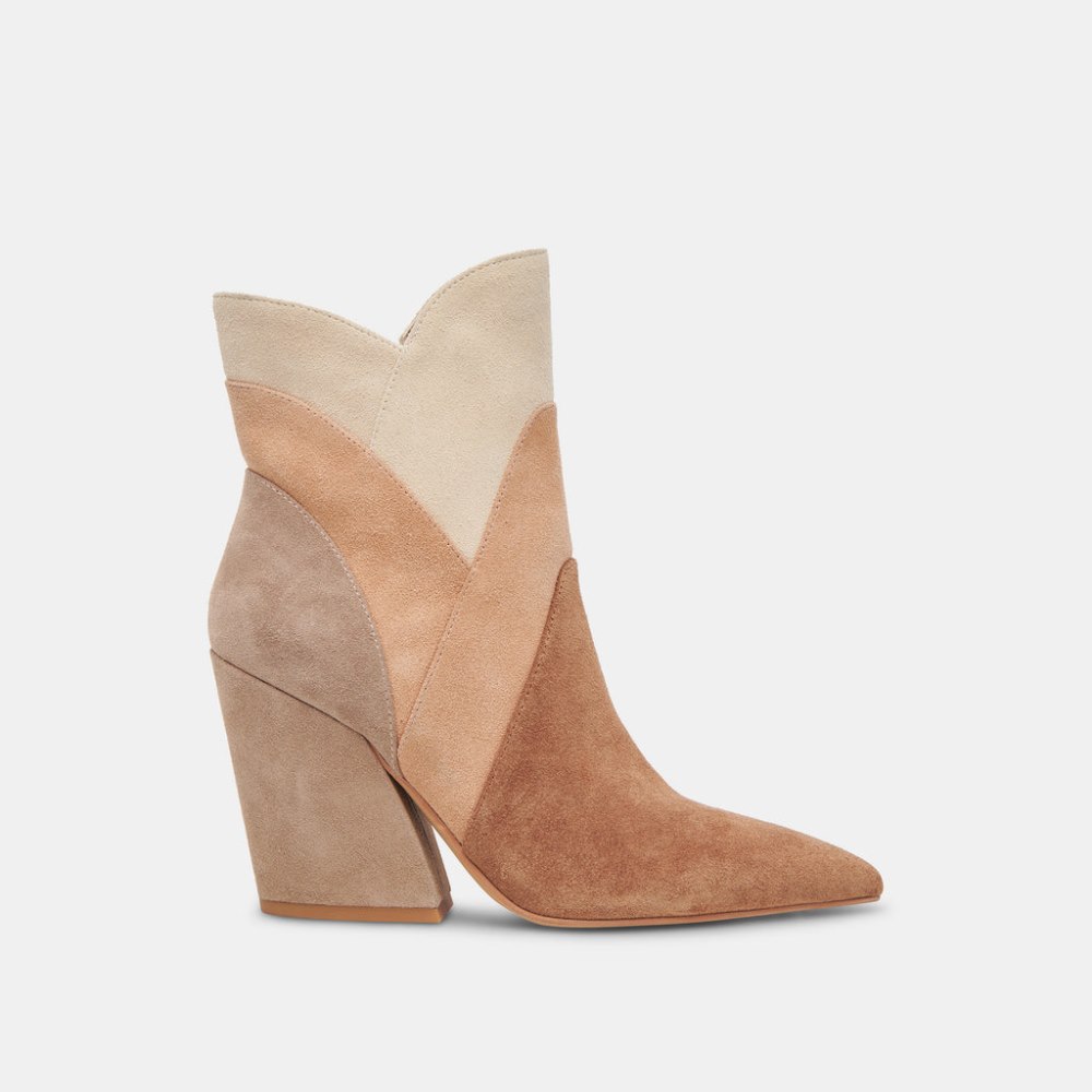 Dolce Vita Neena Booties Brown Multi Suede