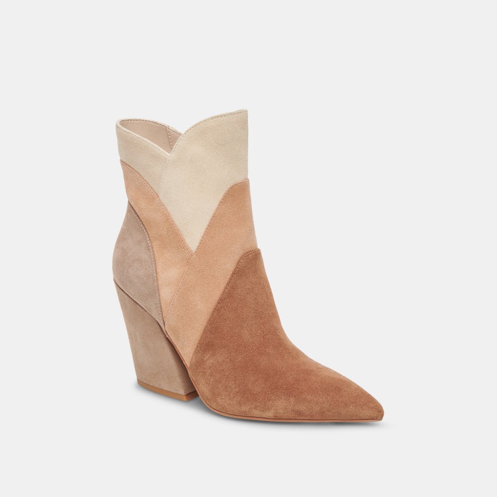 Dolce Vita Neena Booties Brown Multi Suede