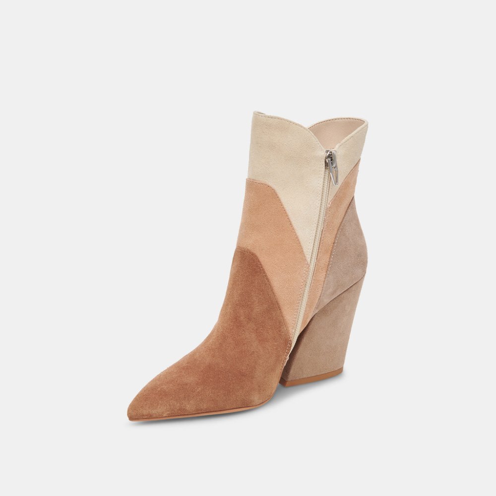 Dolce Vita Neena Booties Brown Multi Suede