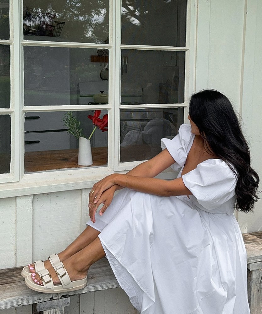 Dolce Vita Soya Sandals White Leather