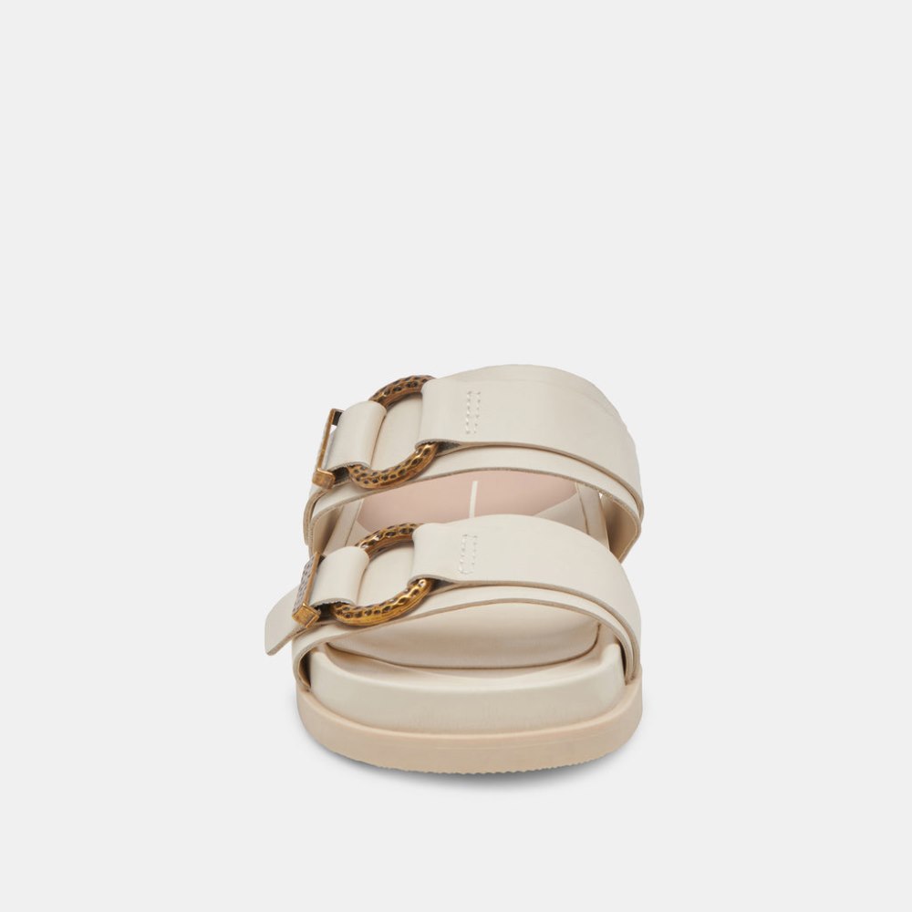 Dolce Vita Soya Sandals White Leather