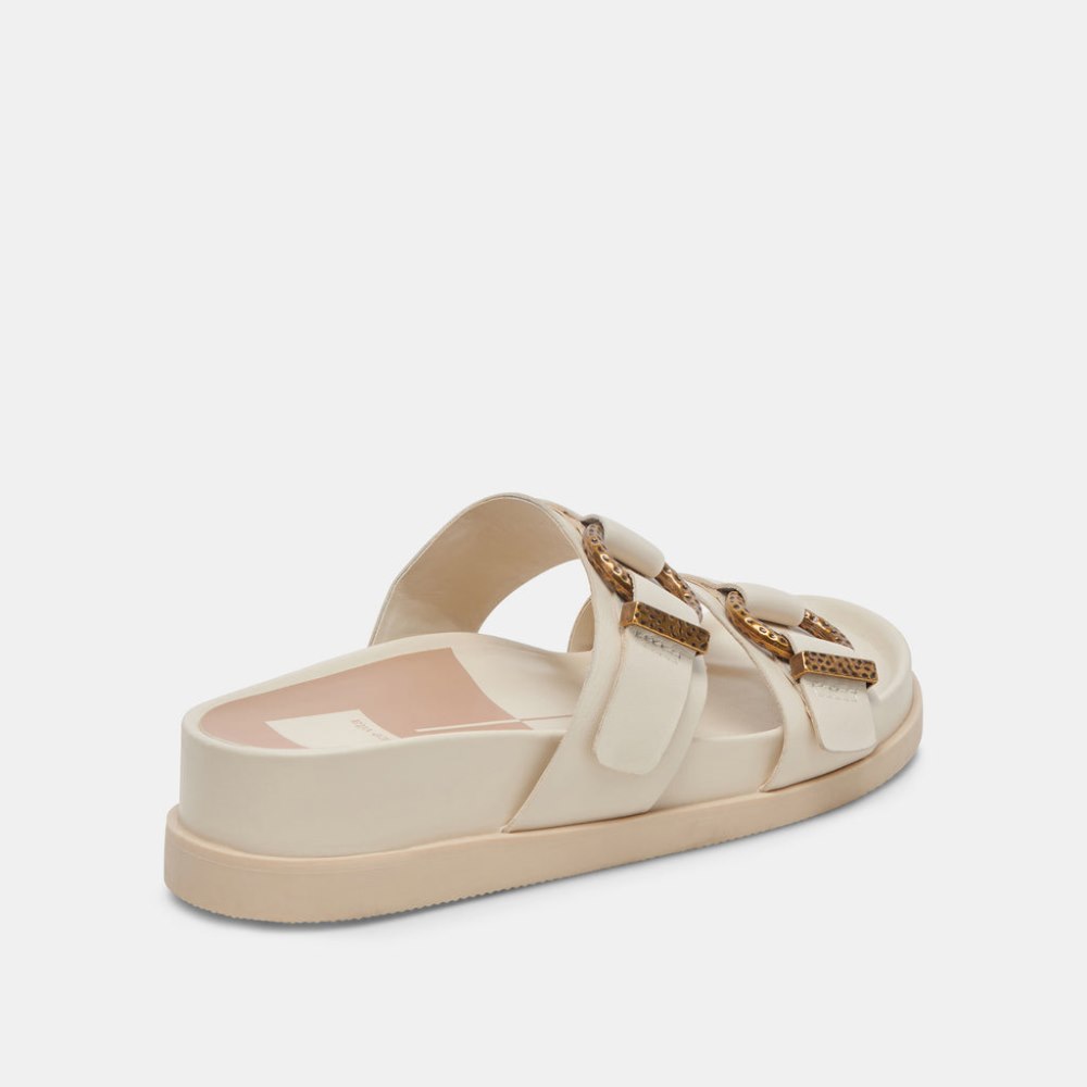 Dolce Vita Soya Sandals White Leather