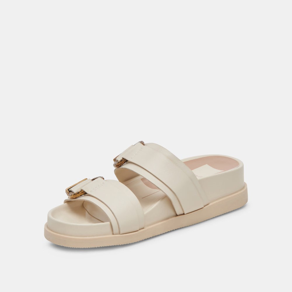 Dolce Vita Soya Sandals White Leather