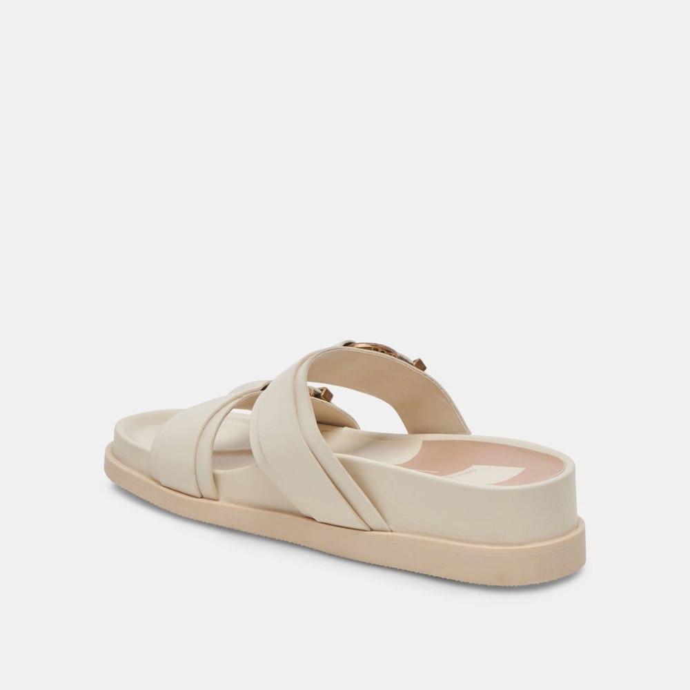 Dolce Vita Soya Sandals White Leather