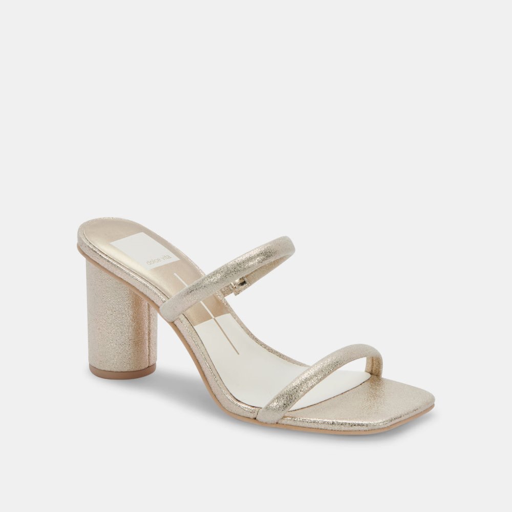 Dolce Vita Noles Heels Gold Metallic Stella Suede