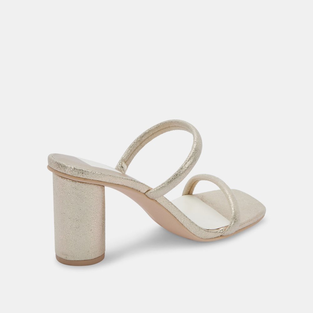 Dolce Vita Noles Heels Gold Metallic Stella Suede