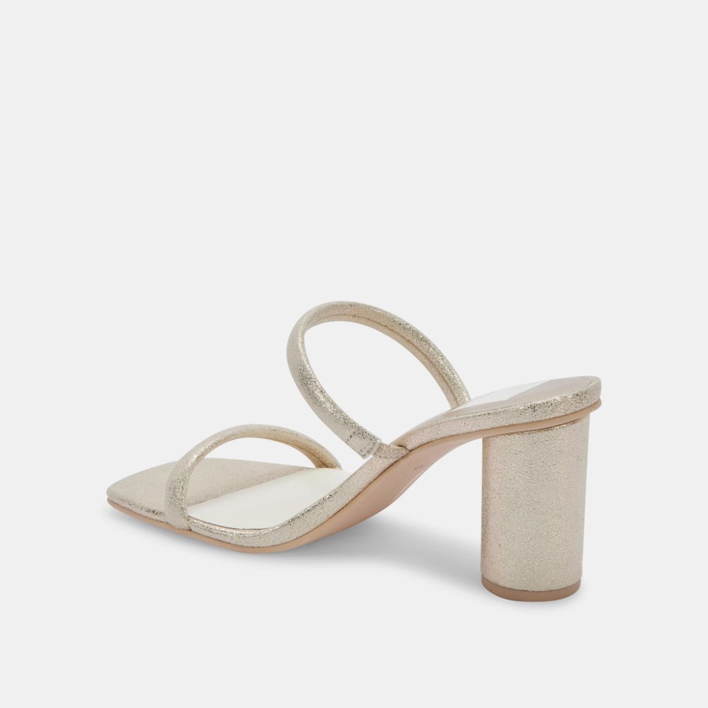 Dolce Vita Noles Heels Gold Metallic Stella Suede