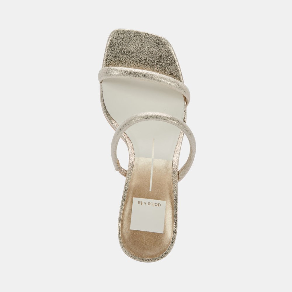 Dolce Vita Noles Heels Gold Metallic Stella Suede