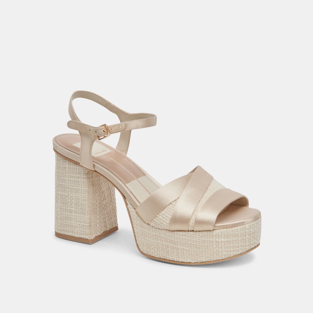 Dolce Vita Baily Heels Cream Satin