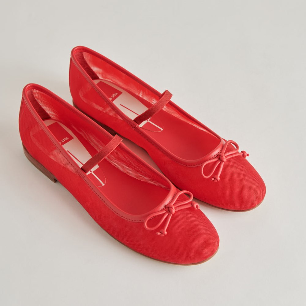 Dolce Vita Cadel Ballet Flats Red Mesh