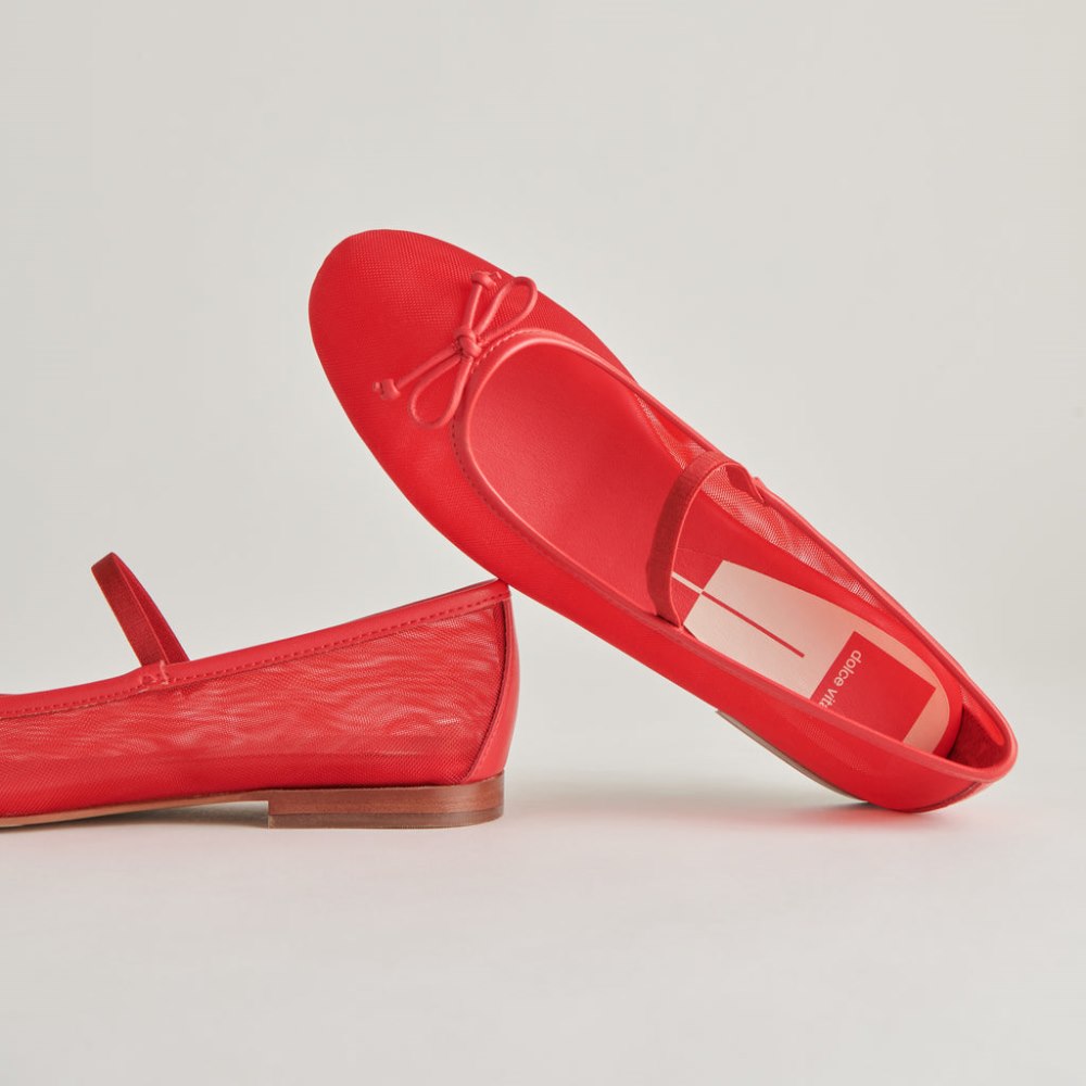 Dolce Vita Cadel Ballet Flats Red Mesh