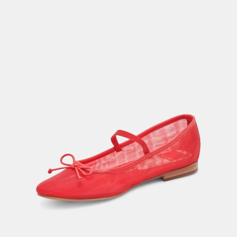Dolce Vita Cadel Ballet Flats Red Mesh