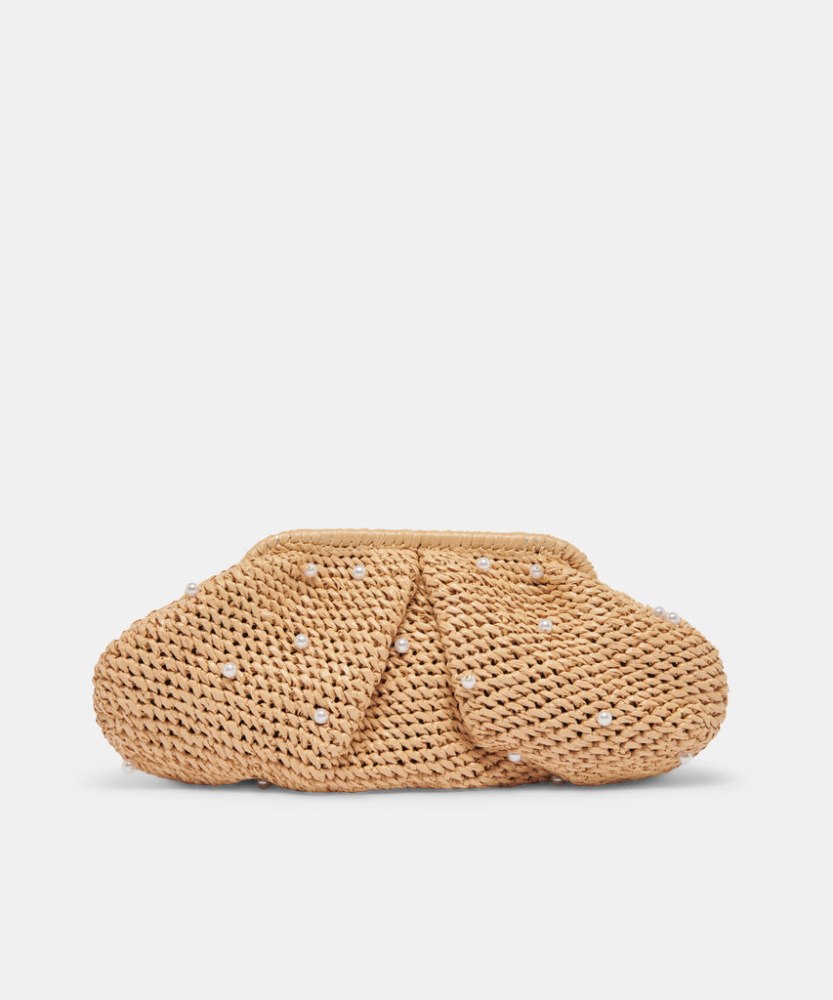 Dolce Vita Crissy Clutch Natural Pearl Raffia