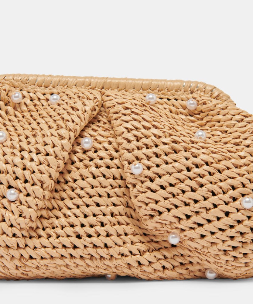 Dolce Vita Crissy Clutch Natural Pearl Raffia