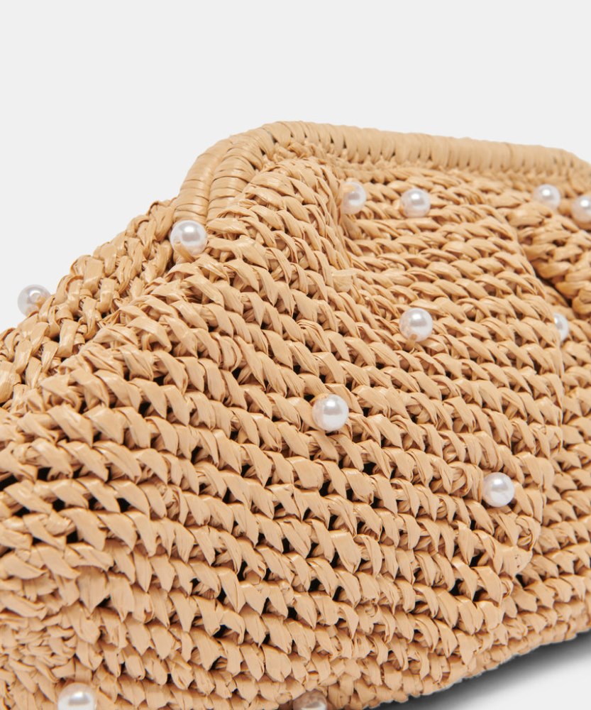 Dolce Vita Crissy Clutch Natural Pearl Raffia