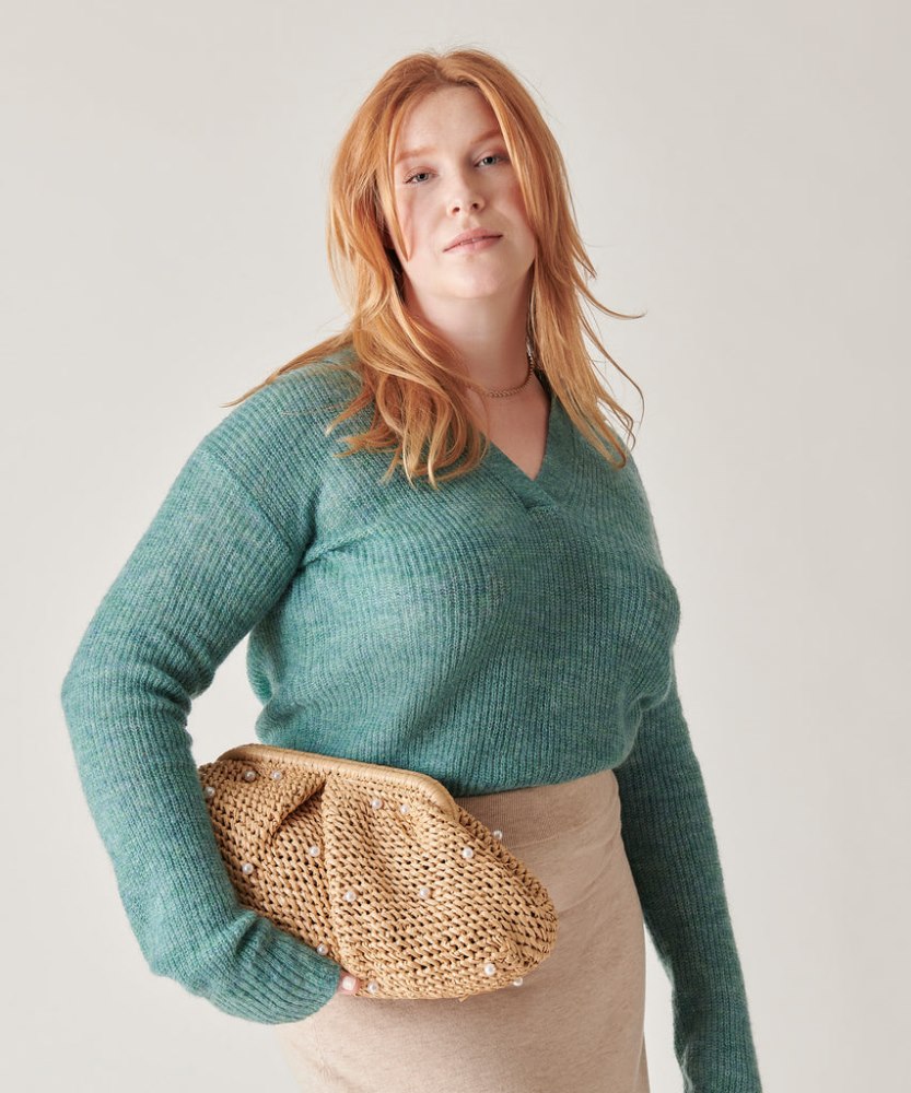 Dolce Vita Crissy Clutch Natural Pearl Raffia