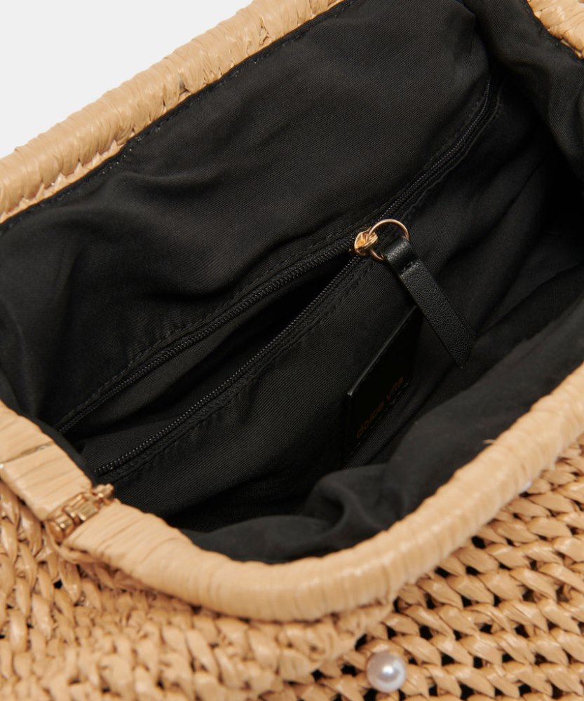 Dolce Vita Crissy Clutch Natural Pearl Raffia