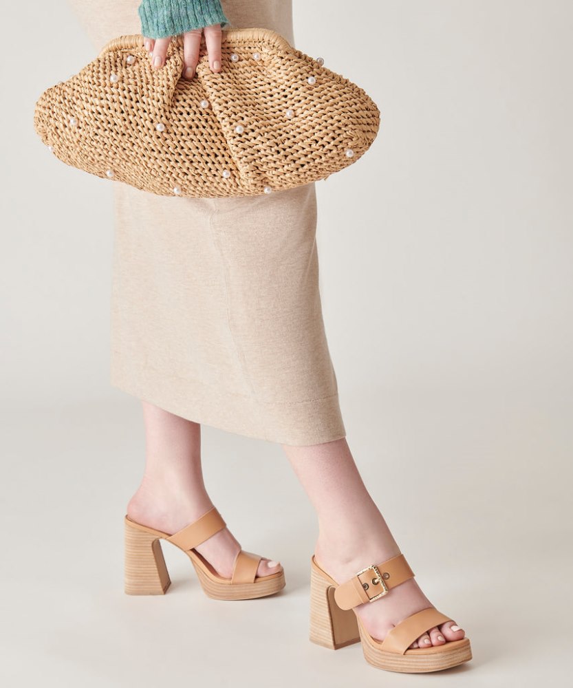 Dolce Vita Crissy Clutch Natural Pearl Raffia