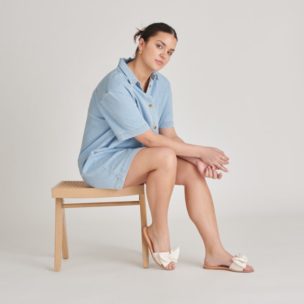 Dolce Vita Darsey Sandals White Satin