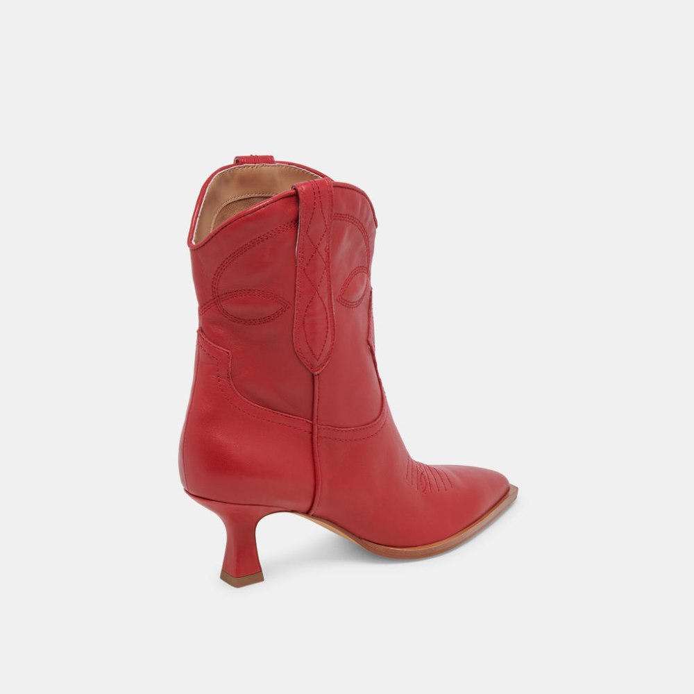Dolce Vita Angel Booties Red Leather