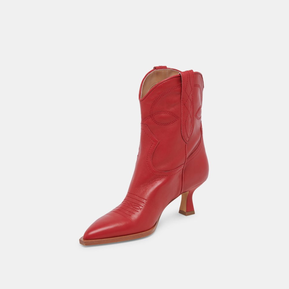 Dolce Vita Angel Booties Red Leather