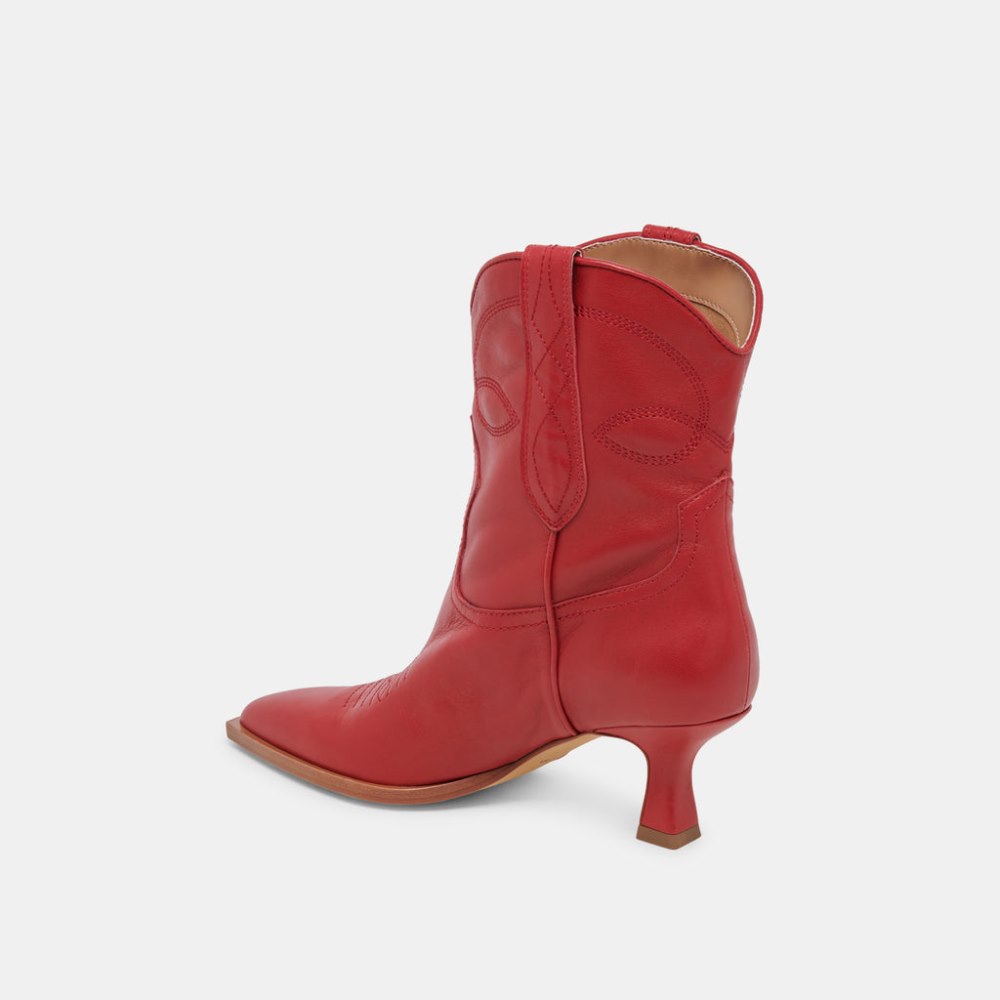 Dolce Vita Angel Booties Red Leather