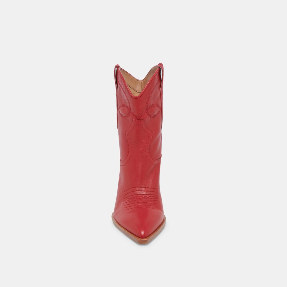 Dolce Vita Angel Booties Red Leather