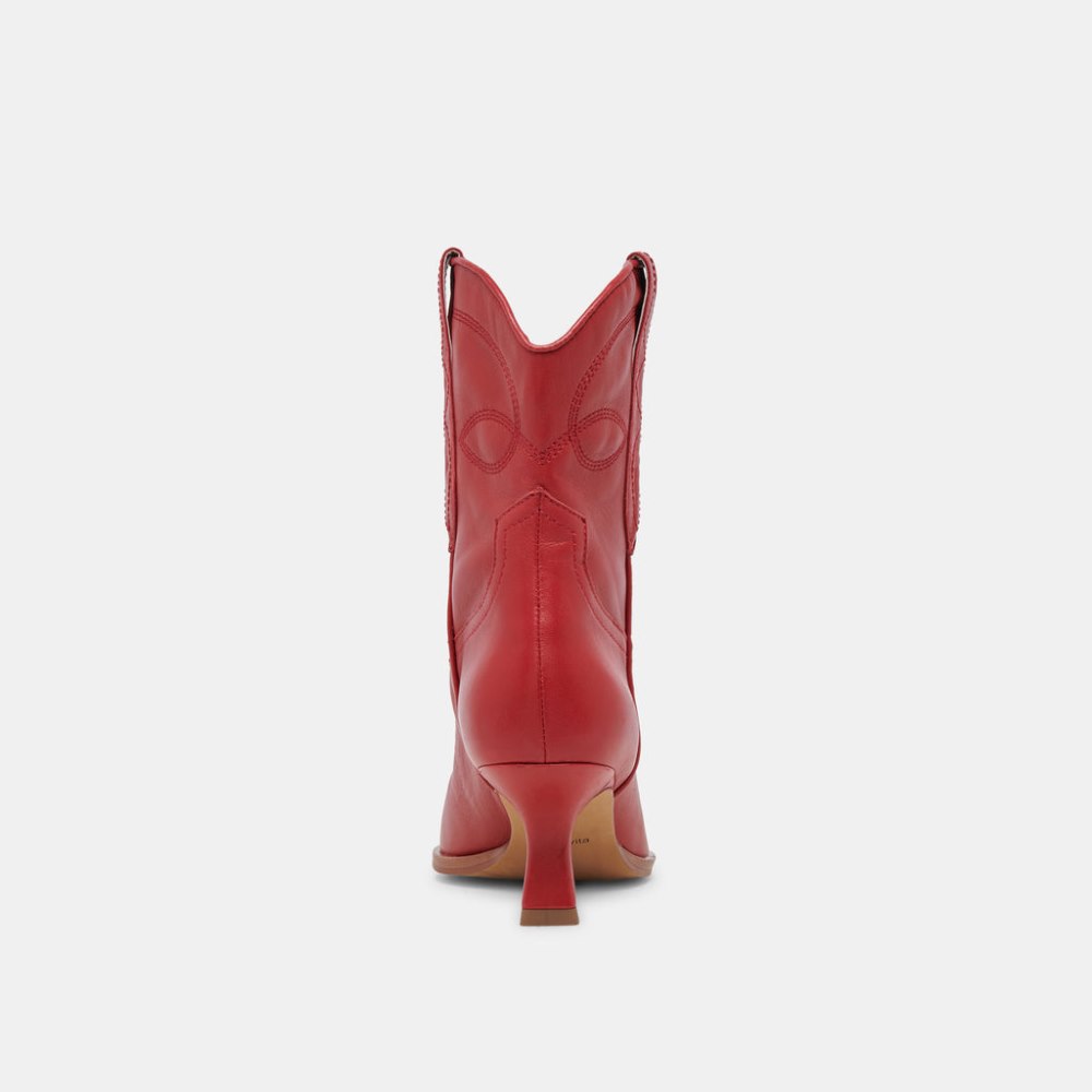 Dolce Vita Angel Booties Red Leather