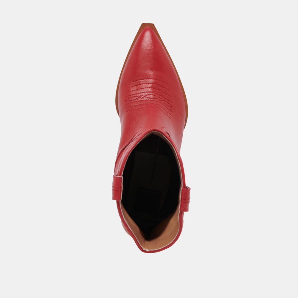 Dolce Vita Angel Booties Red Leather