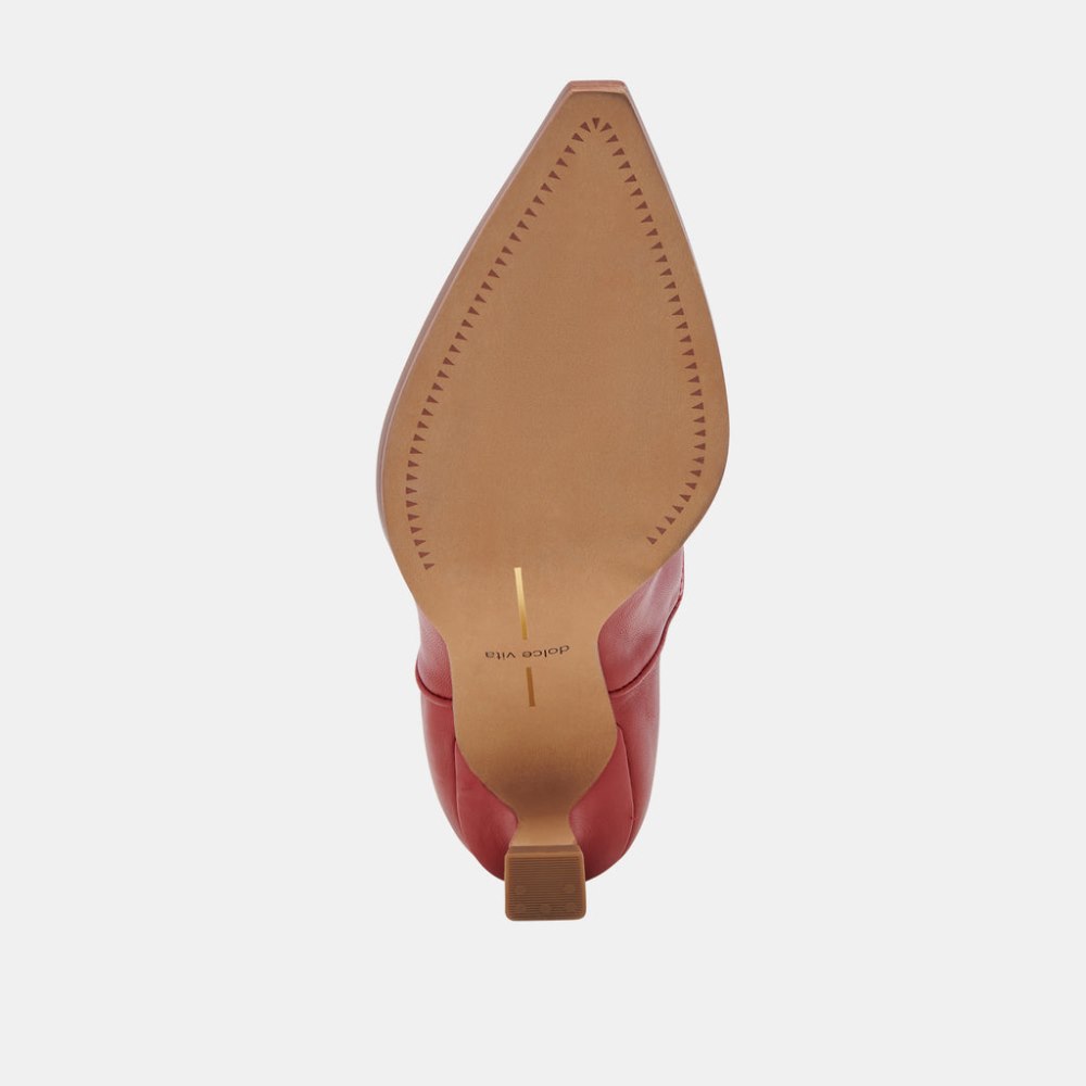 Dolce Vita Angel Booties Red Leather