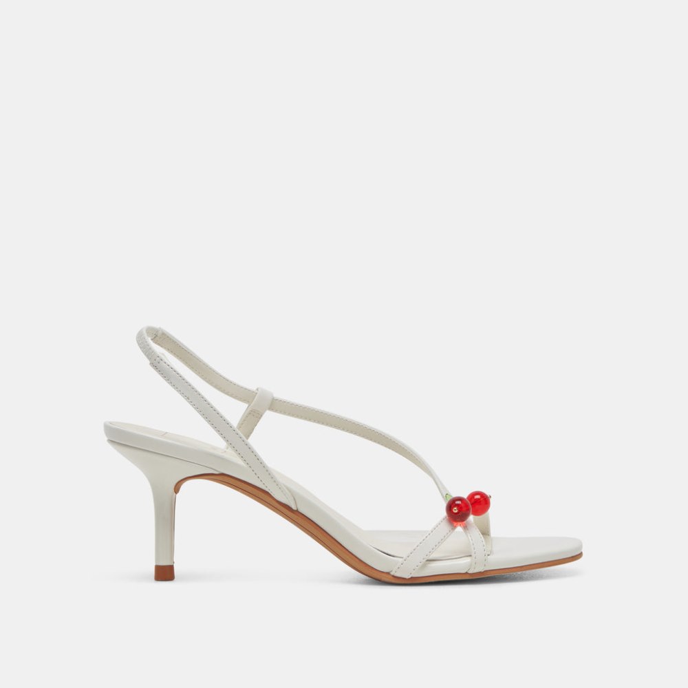 Dolce Vita Cerise Heels White Patent Stella