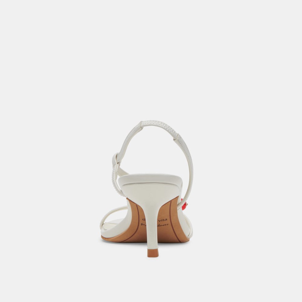 Dolce Vita Cerise Heels White Patent Stella