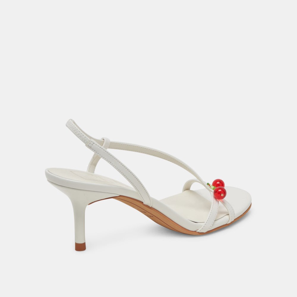 Dolce Vita Cerise Heels White Patent Stella